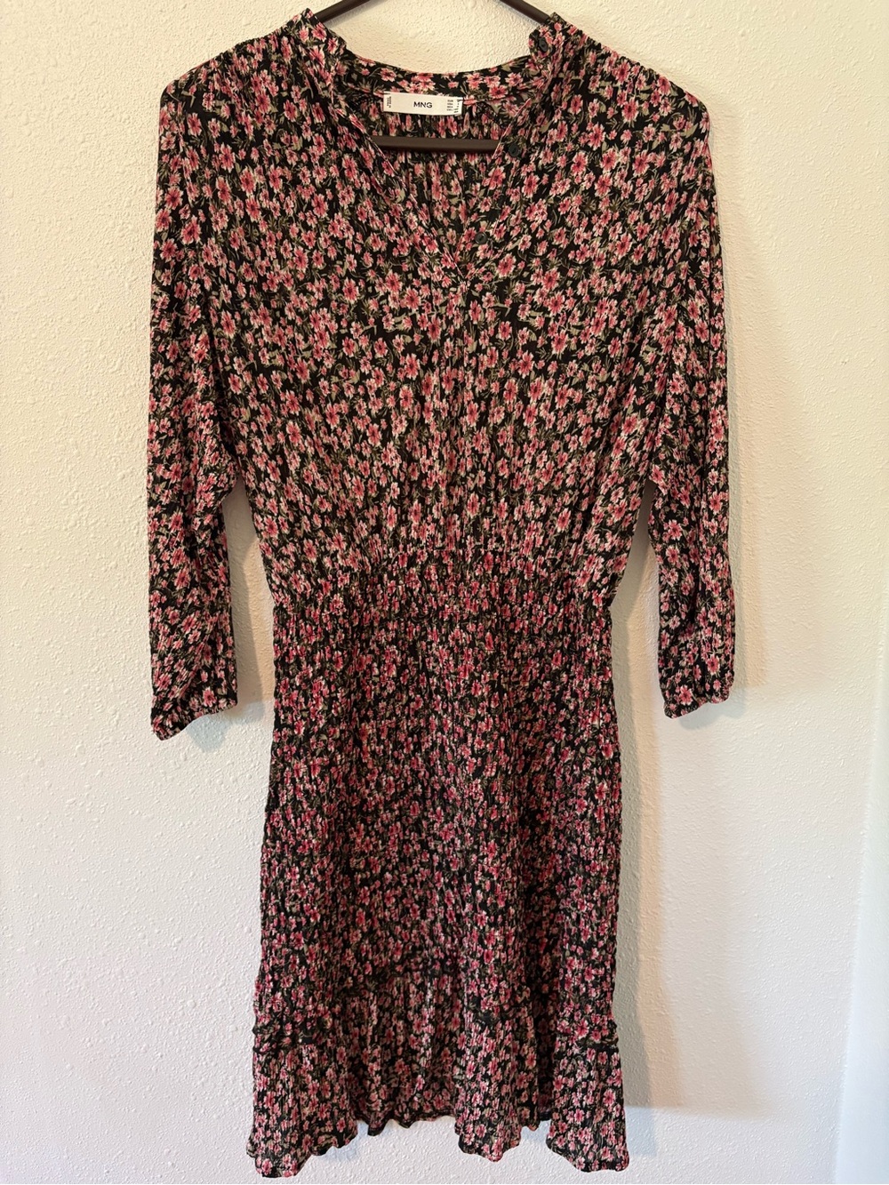 MANGO Ruffle Floral Dress